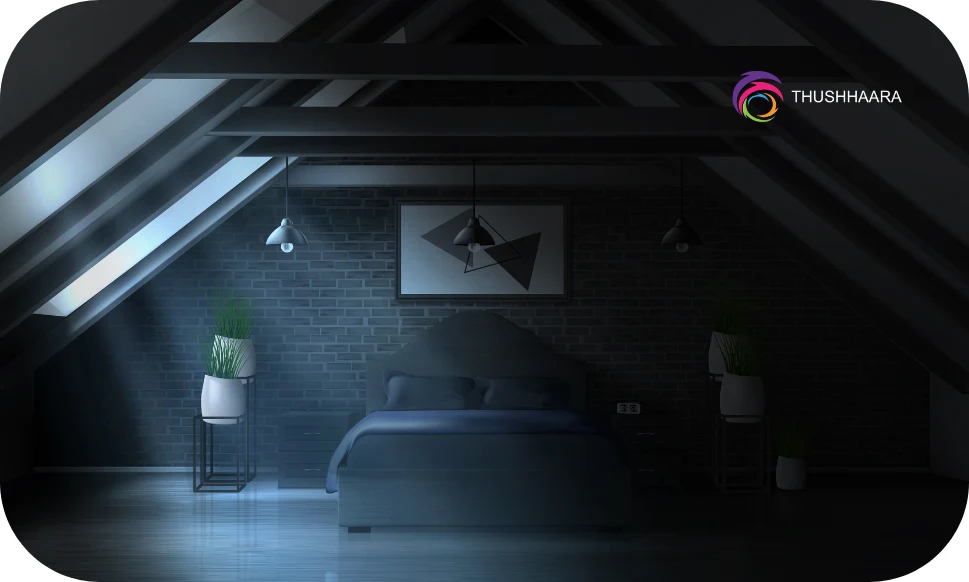 Moody and dark interior design by painting services in Dubai